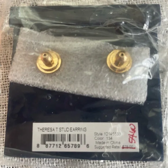 Tory Burch Gold Stud Earrings - Picture 2 of 3